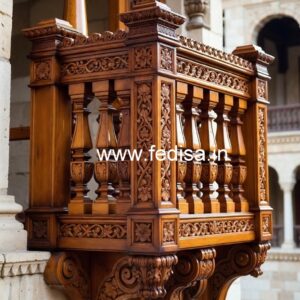 Decorative Brass Wood Staircase Handrails for Villas No-1758