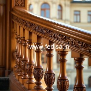 Stylish Brass Wood Fence for Luxury Villas No-1761