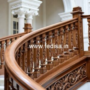 Elegant Brass Wood Handrails with Modern Touch No-1768