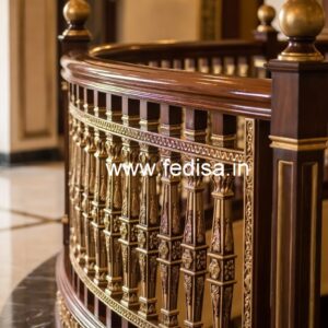 Luxury Brass Wood Handrails for Dream Homes No-1783