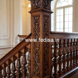 Modern Brass Wood Fence Collection for Villas No-1784