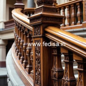 Modern Brass Wood Handrails for Rich Interiors No-1790