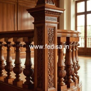 Elegant Brass Wood Balcony Collection for Modern Homes No-1792