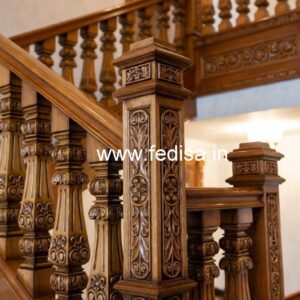 Premium Brass Wood Balcony Railings Collection 2031 No-1799