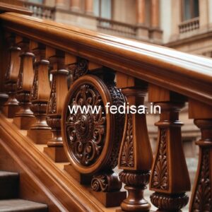 Premium Brass Wood Railing Collection No-1807