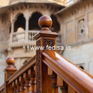 Decorative Brass Wood Railing Design No-1808