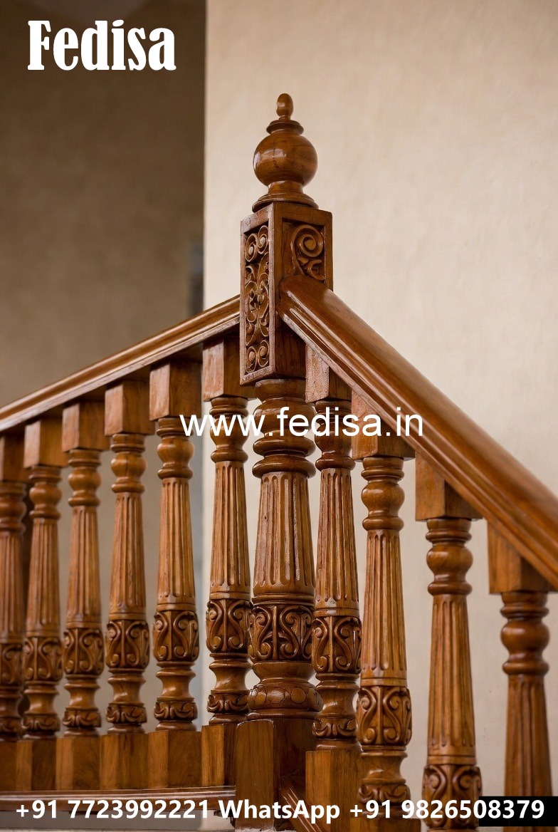 Brass Wood Balcony Fence Design No-1816