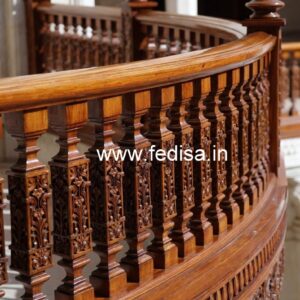 Luxury Wooden Railings with Brass Finish No-1819