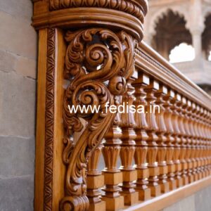 Elegant Brass Wood Fence Design No-1826