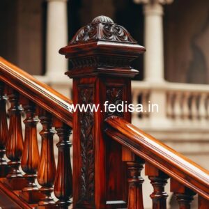 Brass Wood Stair Railings with LED Lights No-1830