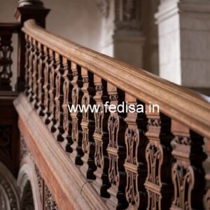 Stylish Brass Wood Staircase Banister No-1832