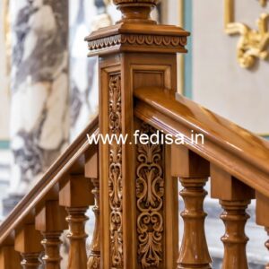 Modern Brass Wood Stair Fence Design No-1837