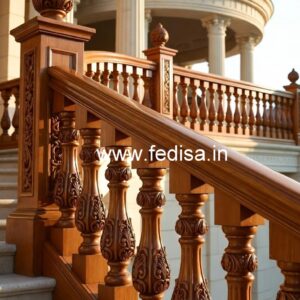 Luxury Brass Wood Staircase Fence No-1855