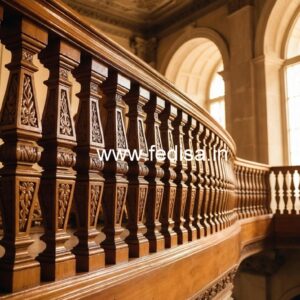 Decorative Brass Wood Balcony Fence No-1857