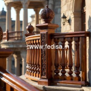 Brass Wood Staircase Design for Duplex Homes No-1861