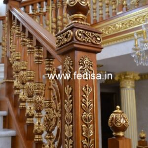 Brass Wood Balcony Handrail Inspiration No-1864