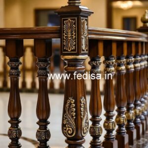 Modern Brass Wood Railings for Villas No-1873