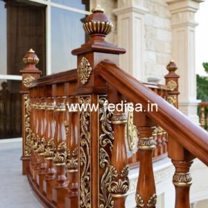 Modern Brass Wood Fence for Luxury Homes No-1887