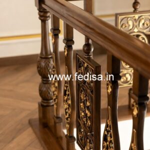 Brass Wood Railing for Modern Interior Decor No-1891
