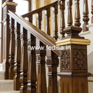 Decorative Brass Wood Stair Fence Collection No-1894