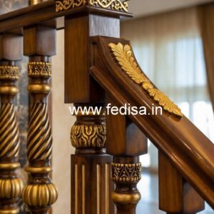 Brass Wood Balcony Fence with LED Lights No-1897