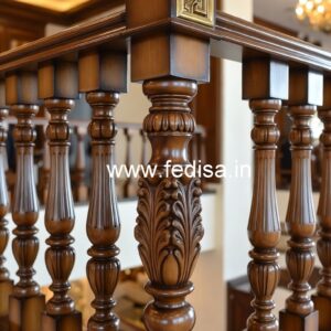 Stylish Brass Wood Staircase Design Inspiration No-1898