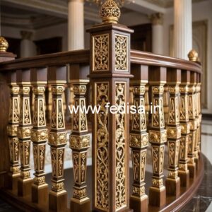 Luxury Brass Wood Balcony Design Trends No-1906