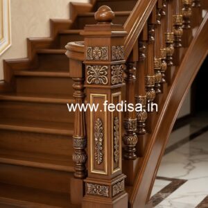 Beautiful Brass Wood Balcony Railings Ideas No-1909