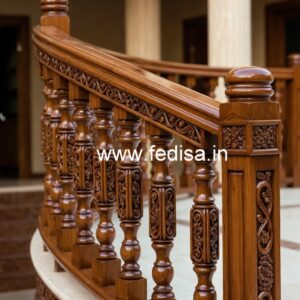 Elegant Brass Wood Stair Fence Collection No-1910