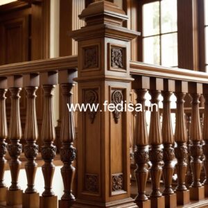 Decorative Brass Wood Balcony Fence Trends No-1913