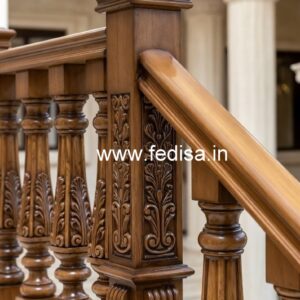Luxury Brass Wood Railings with Elegant Finish No-1915