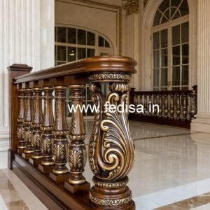 Brass Wood Railings for Luxury Staircases No-1919