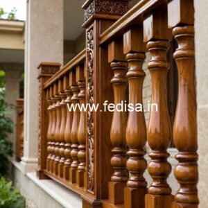 Modern Brass Wood Balcony Railings Collection No-1927