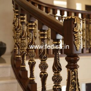 Stylish Brass Wood Fence for Contemporary Villas No-1929