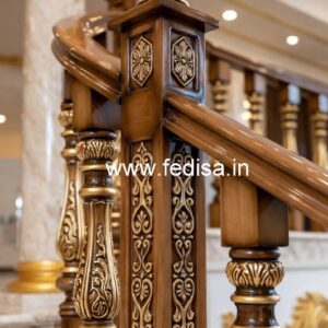 Premium Brass Wood Balcony Handrails No-1930