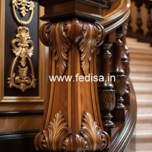 Decorative Brass Wood Railings with Golden Finish No-1931