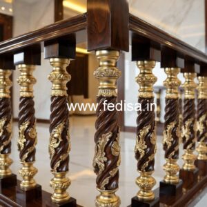 Decorative Brass Wood Balcony Fence Ideas No-1936