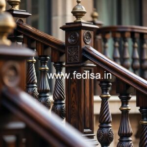 Brass Wood Stair Railings with Premium Finish No-1944