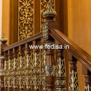 Modern Brass Wood Balcony Decor Collection No-1945