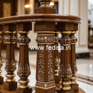 Luxury Brass Wood Balcony Decor Ideas No-1956
