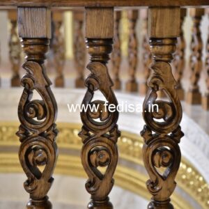 Premium Brass Wood Railings with LED Lights No-1957