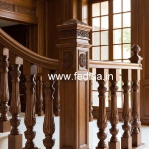 Luxury Brass Wood Handrail Ideas for Homes No-1962