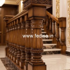 Modern Brass Wood Railings for Interior Staircase No-1971