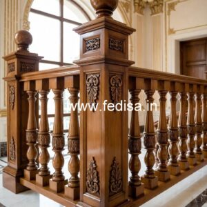 Modern Brass Wood Handrails for Stylish Homes No-1982