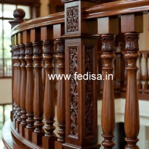 Elegant Brass Wood Handrail Collection for Interiors No-1994