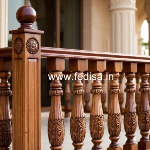 Modern Brass Wood Staircase with Glass Railings No-2007