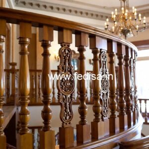 Elegant Brass Wood Fence with Modern Finish No-2009