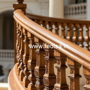 Decorative Brass Wood Staircase Handrail Inspiration No-2011