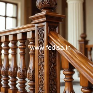Modern Brass Wood Railings with Premium Style No-2012