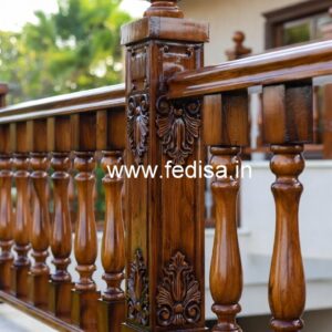 Premium Brass Wood Fence Design for Villas No-2015